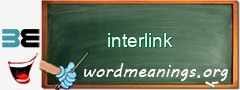 WordMeaning blackboard for interlink